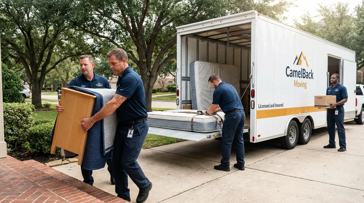 Crew loading residential truck for cross-state move from Kittanning, PA
